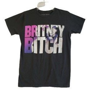 Britney Bitch Unisex Black T Shirt XS Spears Collection Eyes Las Vegas Tour Pop